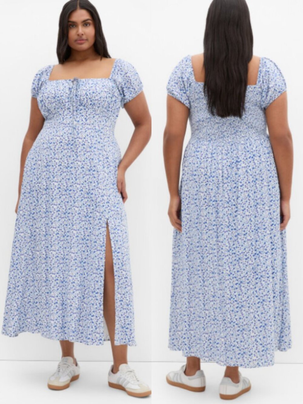 NWT City Chic White Blue Floral Short Sleeve Maxi Dress 20